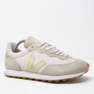 Veja White and Tan Sneakers